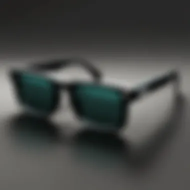 Stylish black diamond glasses showcased in Roblox environment