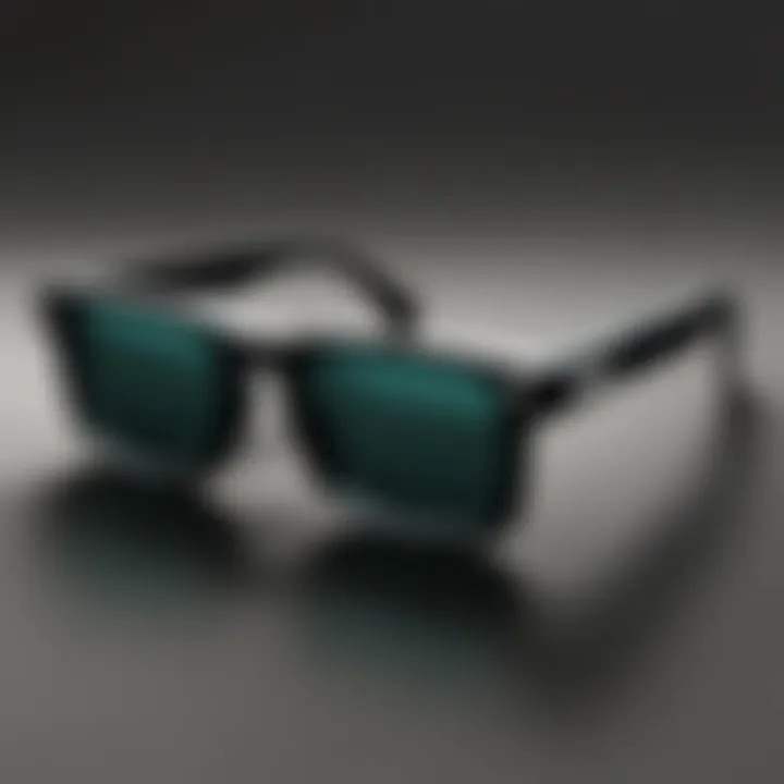 Stylish black diamond glasses showcased in Roblox environment