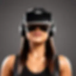 Virtual reality headset setup in a modern living room