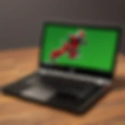 High-performance gaming laptop showcasing vibrant graphics