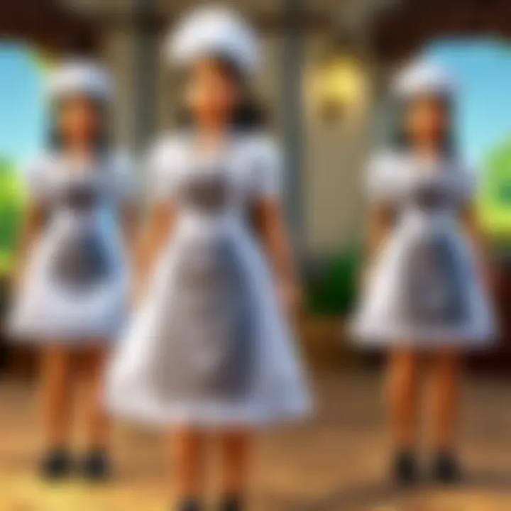 Visual representation of user experience enhancements through cascade maids