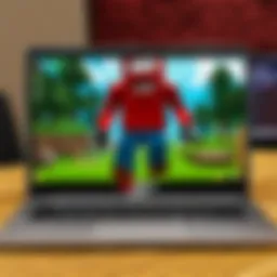 Chromebook displaying Roblox gameplay
