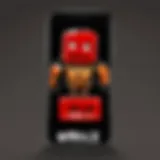 Roblox logo displayed prominently on a mobile screen