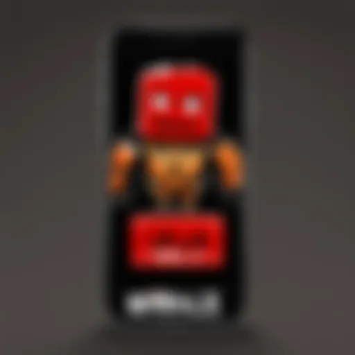 Roblox logo displayed prominently on a mobile screen