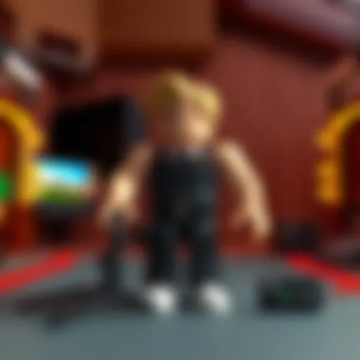 Setup of a recording screen showing Roblox gameplay