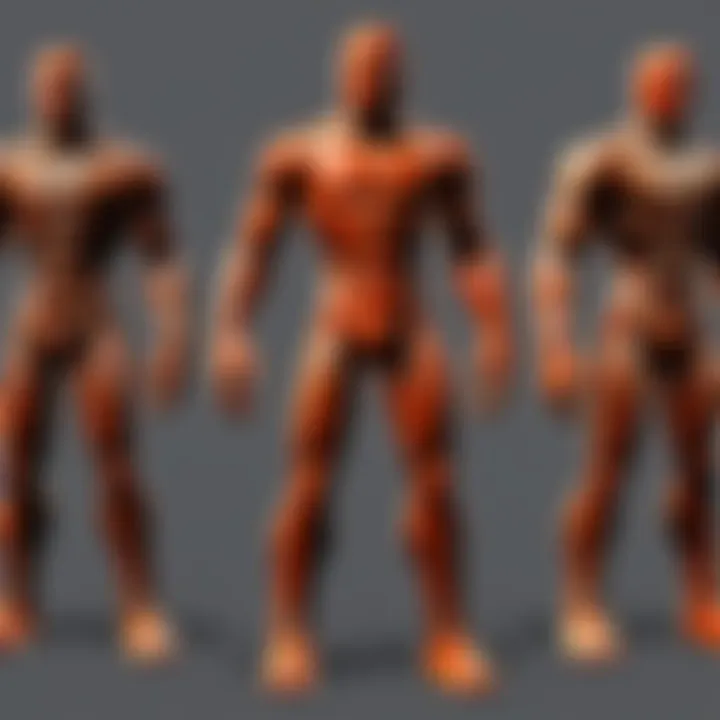 Visual representation of animation package categories