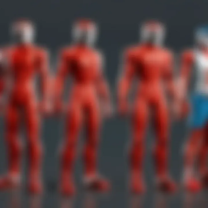 Illustration depicting diverse user-created animations