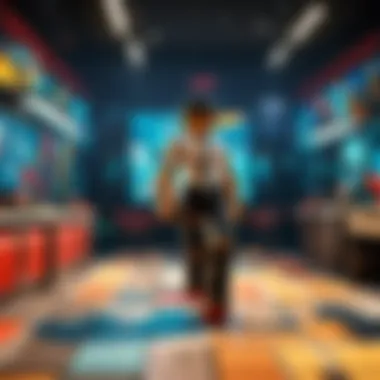 Players Engaging in a Dynamic Environment Engaged players interacting within a Roblox game environment