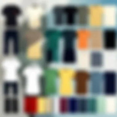 Color Palette for Custom Shirt Designs Showing color palette for shirt designs