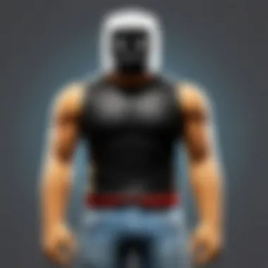 Navigating Roblox Design Tools User interface of the Roblox shirt creation tool highlighting design features