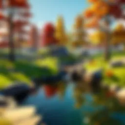 A vibrant Roblox game environment showcasing diverse landscapes