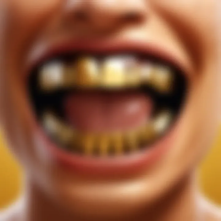 Symbolic illustration of community engagement in Roblox with gold teeth theme