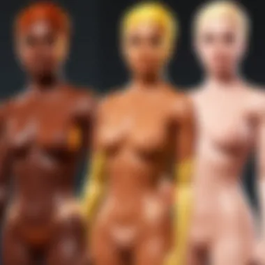 Innovative Skin Color Alteration Tools in Applications User interface showcasing skin color alteration tools