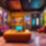 Vibrant chat room interface in Roblox