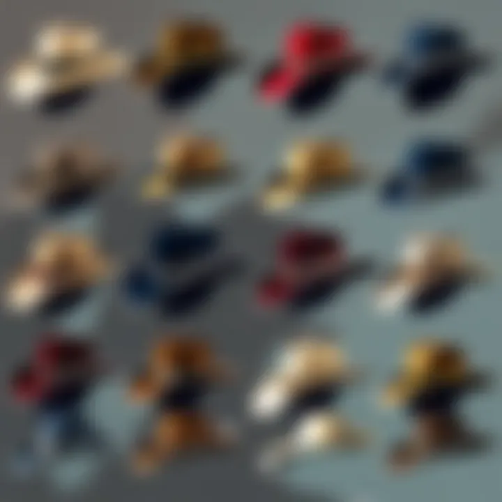 A collection of various styles of cowgirl hats showcasing diversity