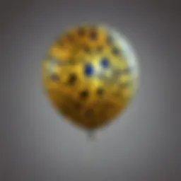 Leopard print balloon floating in a vibrant Roblox world