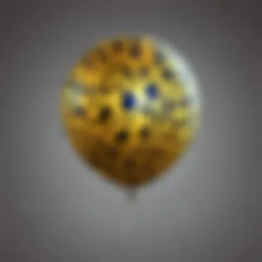 Leopard print balloon floating in a vibrant Roblox world