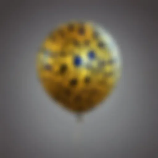 Leopard print balloon floating in a vibrant Roblox world