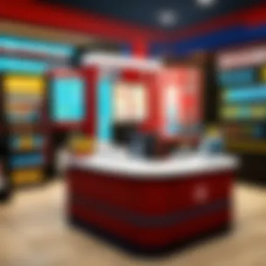 Vibrant Cashier Game Interface Showcasing a vibrant cashier game interface in Roblox