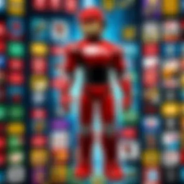 Roblox In-Game Purchases Interface A virtual interface of Roblox featuring in-game purchases