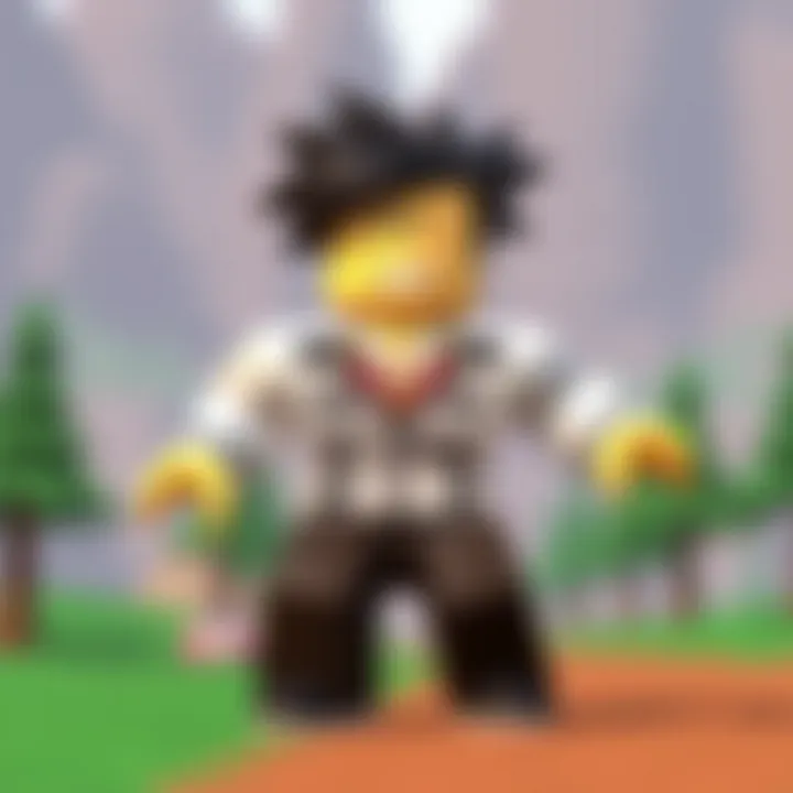 Player engaging with Roblox environment