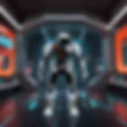 A futuristic interface showcasing the Applab for Oculus Quest 2