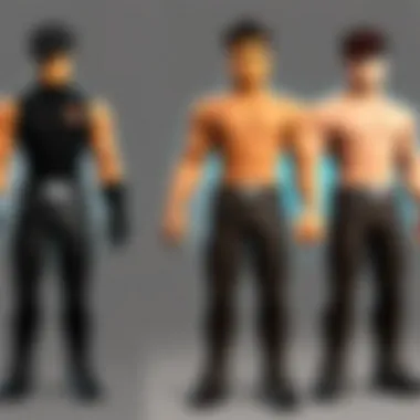 Diverse Character Customization in Roblox Roblox character customization options displayed on screen