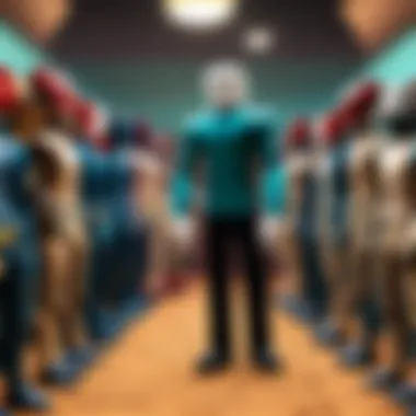 Artistic Depiction of Community Interaction An artistic depiction showcasing community interaction in Roblox