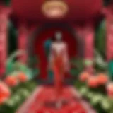 A vibrant installation showcasing the fusion of fashion and art at Gucci Garden