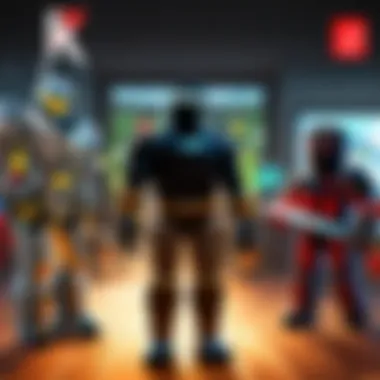 Players Enhancing Gameplay with Gift Cards An engaging illustration of players utilizing 2000 Robux gift cards to enhance their gaming experiences.