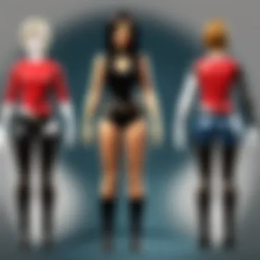User-Generated Fashion Designs in Roblox A creative depiction of user-generated fashion designs in Roblox