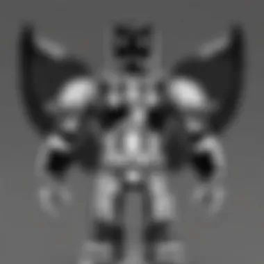 Artistic representation of Roblox-themed coloring pages