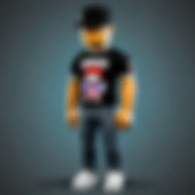 An example of a custom apparel worn by a Roblox character