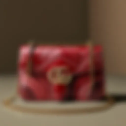 Elegant display of Gucci Marmont bag showcasing its design