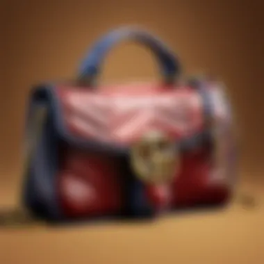 Materials of Gucci Marmont Bag Close-up of the luxurious materials used in Gucci Marmont bag