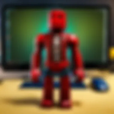 Installation of Roblox on Desktop Installation progress bar of Roblox software