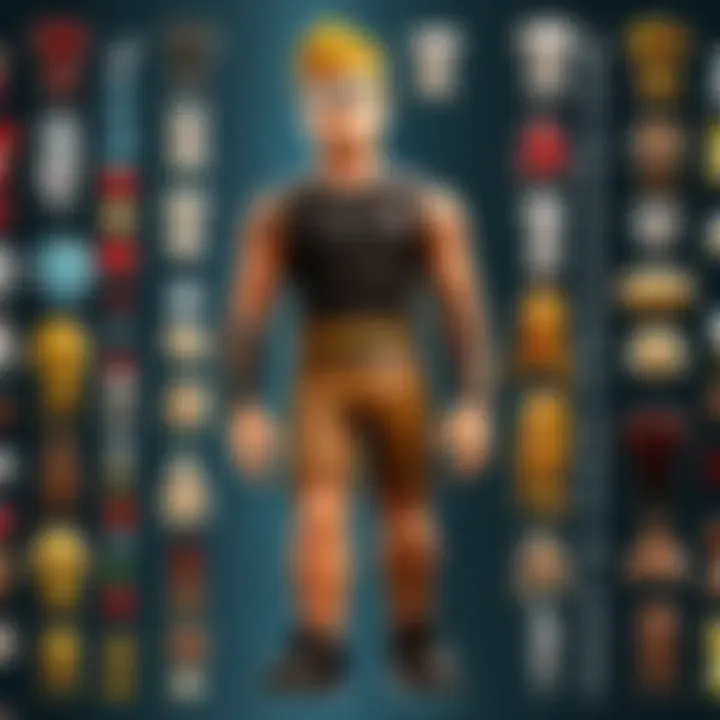 Colorful Roblox items showcasing variety