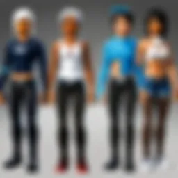 A vibrant display of diverse avatar customization options in Roblox.