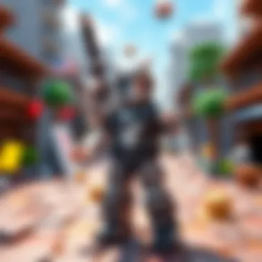 Roblox game design interface with creative elements