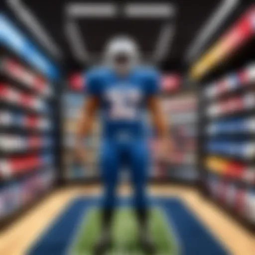 Screenshot of the NFL Shop App interface showcasing team gear options