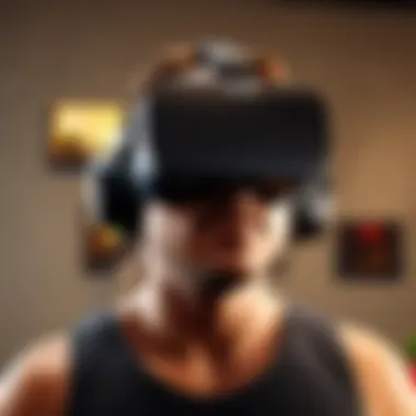 A virtual reality gaming experience showcasing the immersive environment of Oculus Rift.