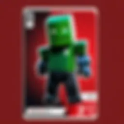 Roblox card digital display on a computer screen