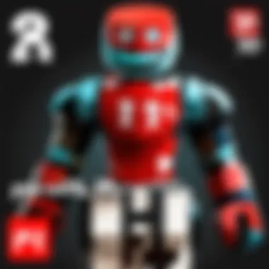 Close-up of a Roblox gift card with a digital backdrop