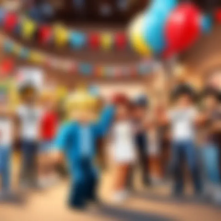 Community members sharing birthday wishes in Roblox