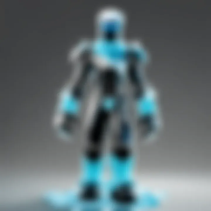 An in-game character adorned with exclusive icy apparel