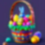 Colorful Roblox Easter Basket filled with virtual goodies