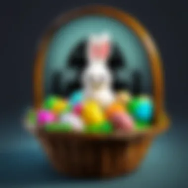 Player interacting with the Roblox Easter Basket in-game