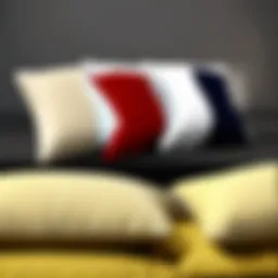 A creative Roblox environment featuring various pillow designs