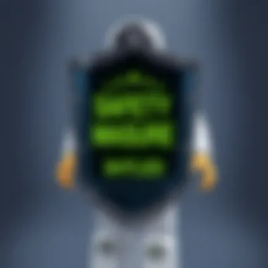 Safety Measures Shield A shield with a check mark indicating safety measures