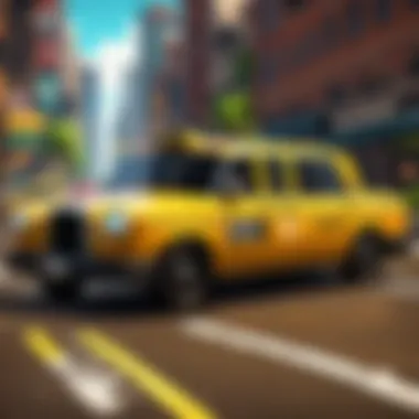 Social Interactions in Taxi Driving Games Players engaging in social interactions during taxi gameplay.